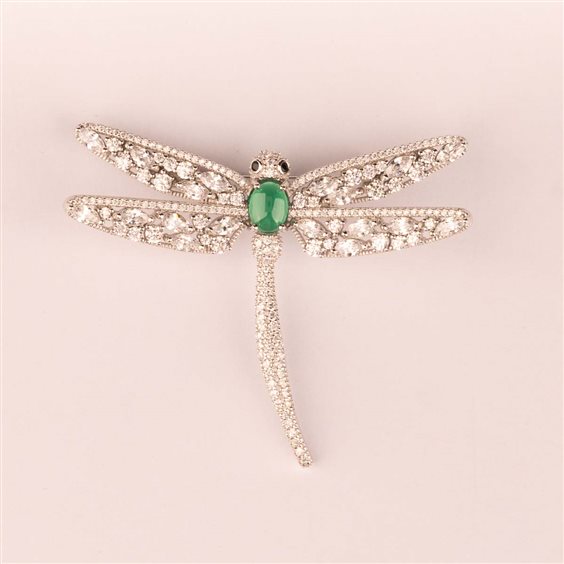 Broche Ultima Edizione Mujer in Plata SA00400-VERDE - SA00400-VERDE